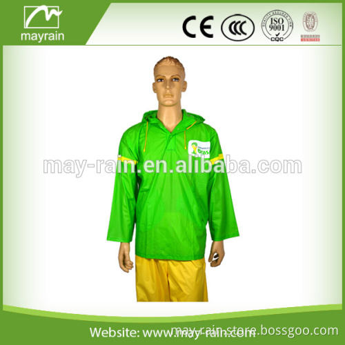 waterproof adult men polyester rain jacket